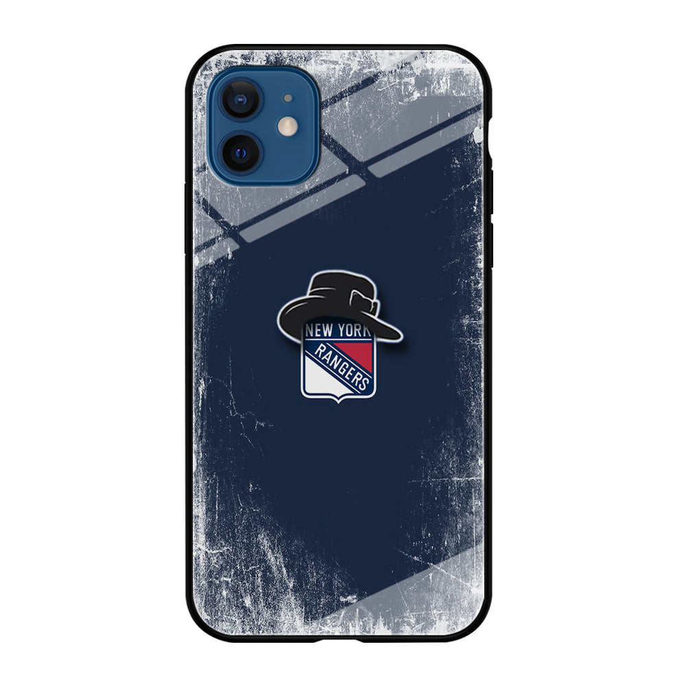 Hockey New York Rangers NHL 001 iPhone 12 Mini Case-Phone Case-Tempered Glass Case-Altracase