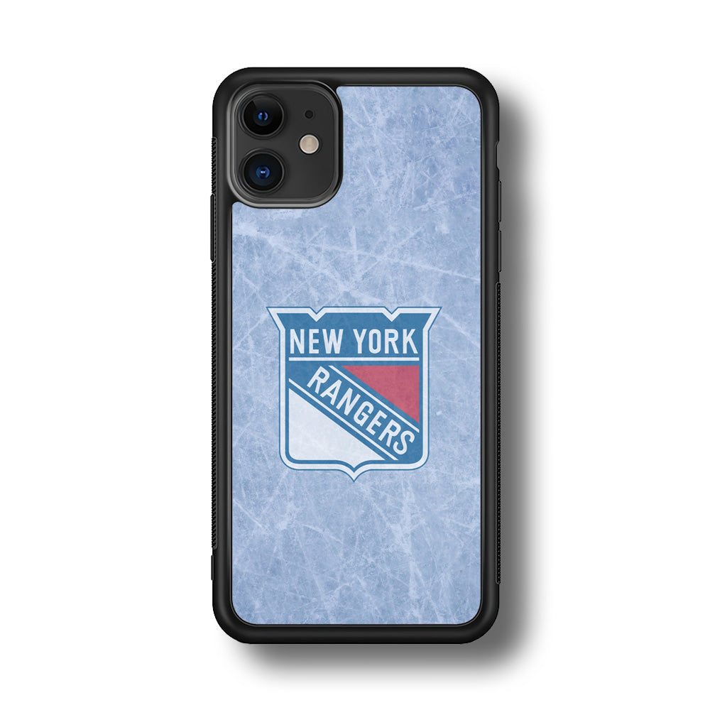 Hockey New York Rangers NHL 002 iPhone 11 Case-Phone Case-Rubber Black (2D Case)-Altracase