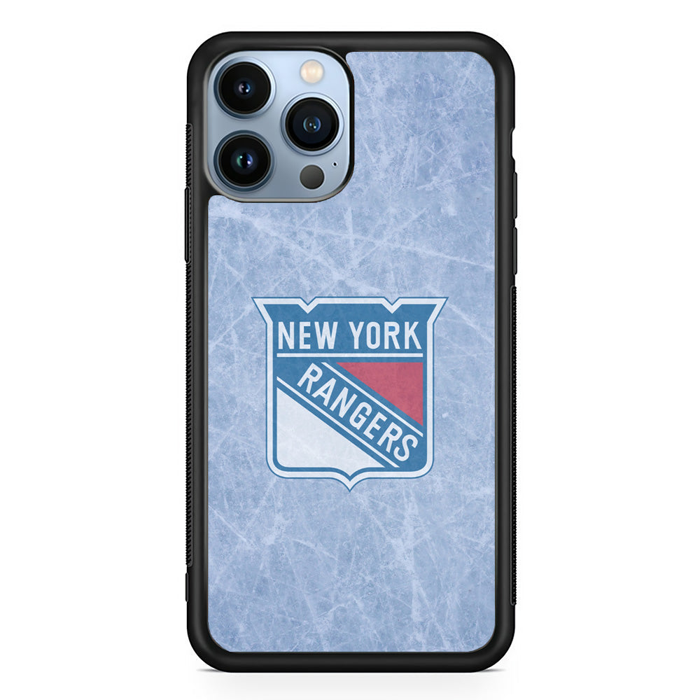Hockey New York Rangers NHL 002 iPhone 13 Pro Case-Phone Case-Rubber Black (2D Case)-Altracase