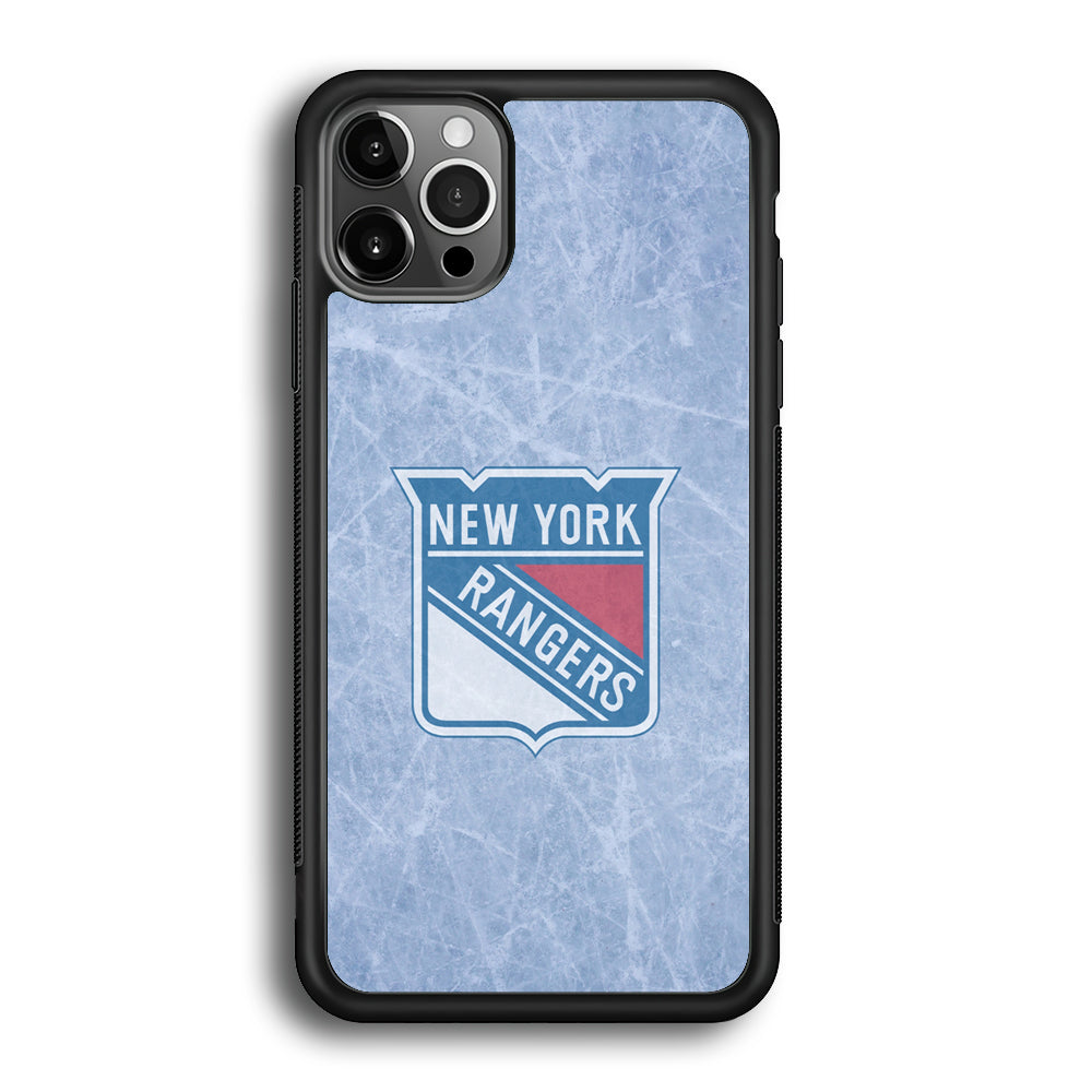 Hockey New York Rangers NHL 002 iPhone 12 Pro Max Case-Phone Case-Rubber Black (2D Case)-Altracase