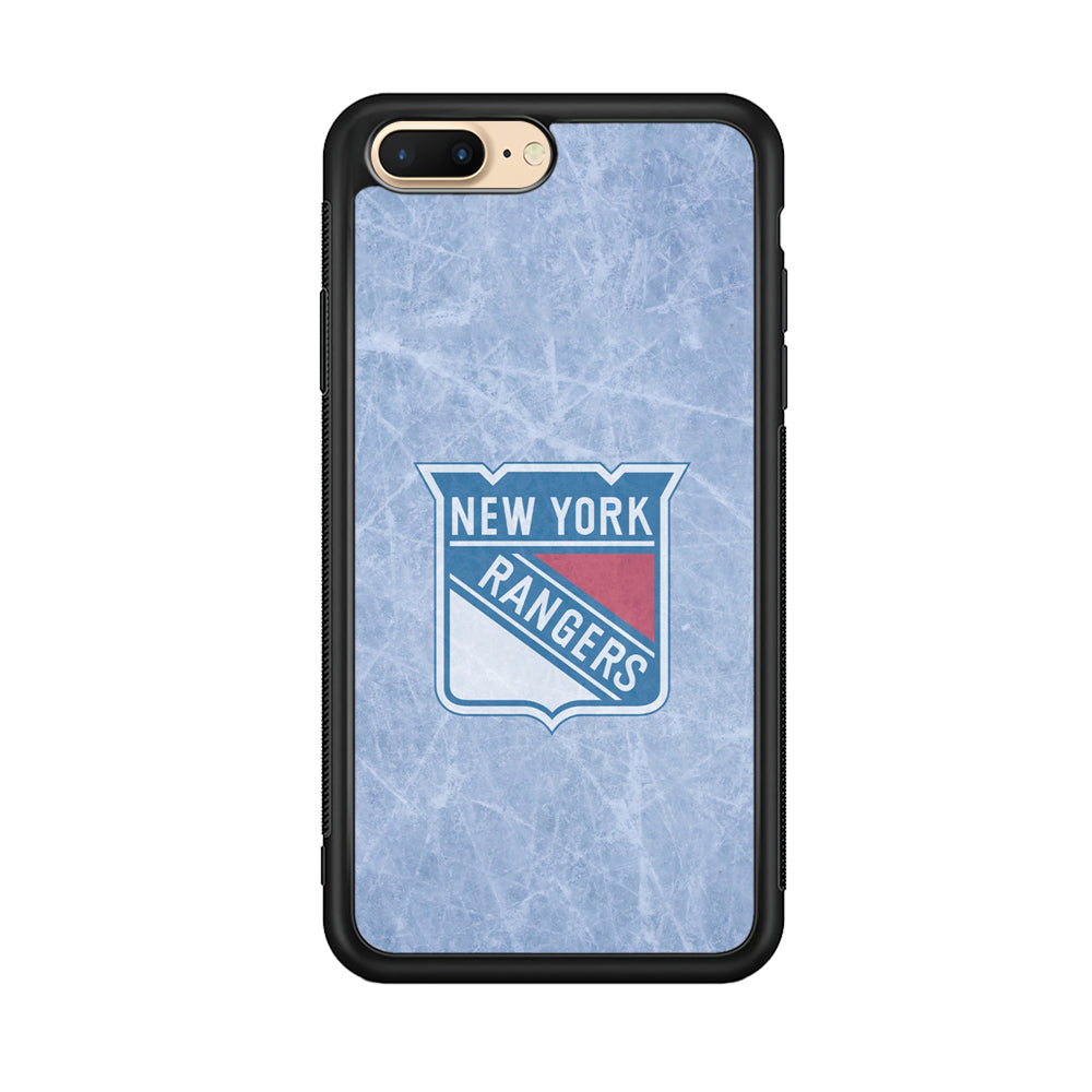 Hockey New York Rangers NHL 002 iPhone 8 Plus Case-Phone Case-Rubber Black (2D Case)-Altracase