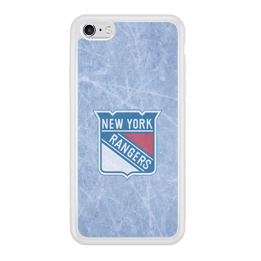 Hockey New York Rangers NHL 002 iPhone 6 Plus | 6s Plus Case-Phone Case-Rubber White (2D Case)-Altracase