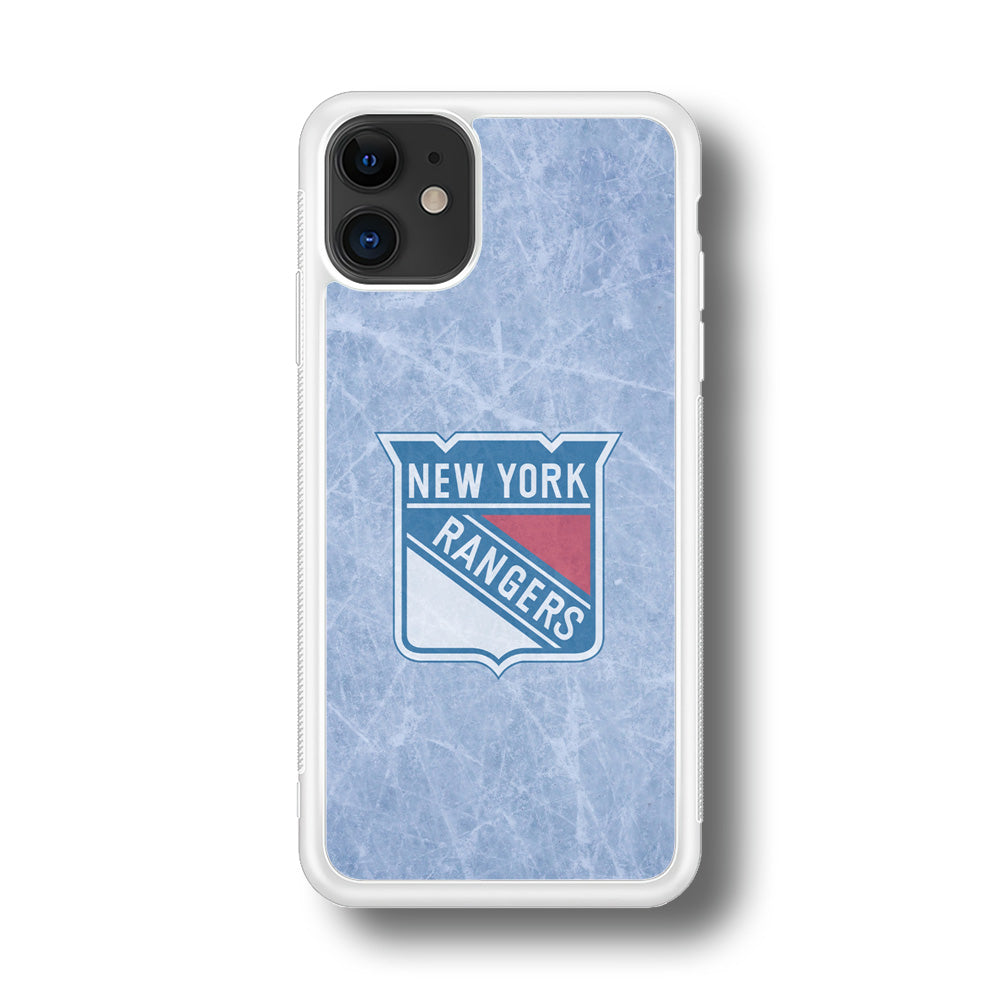 Hockey New York Rangers NHL 002 iPhone 11 Case-Phone Case-Rubber White (2D Case)-Altracase