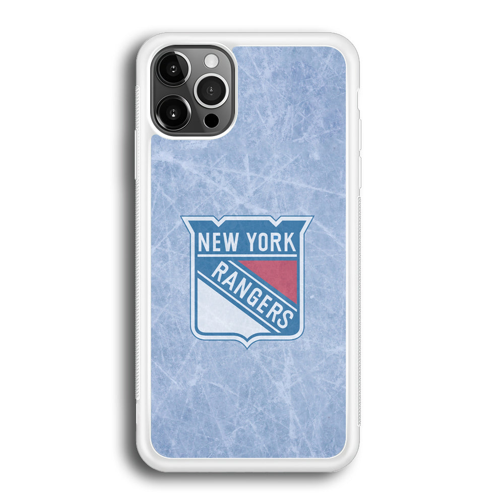 Hockey New York Rangers NHL 002 iPhone 12 Pro Max Case-Phone Case-Rubber White (2D Case)-Altracase