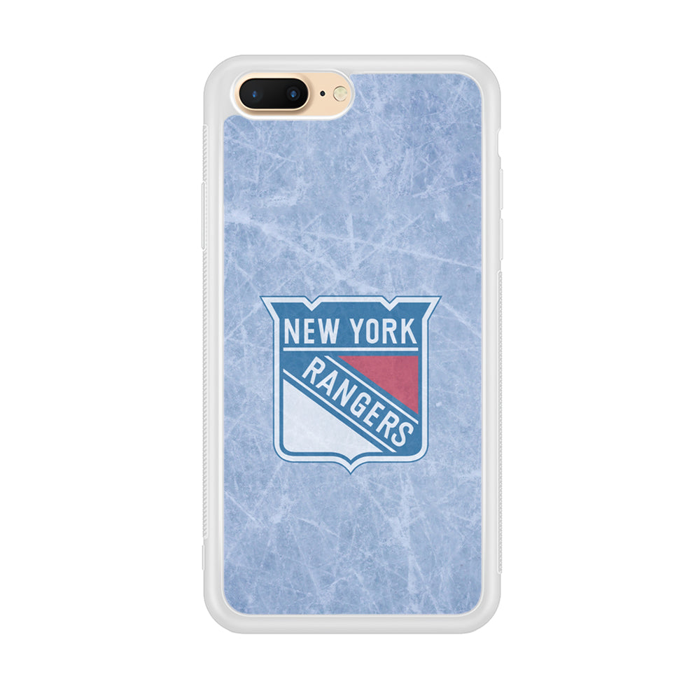 Hockey New York Rangers NHL 002 iPhone 8 Plus Case-Phone Case-Rubber White (2D Case)-Altracase