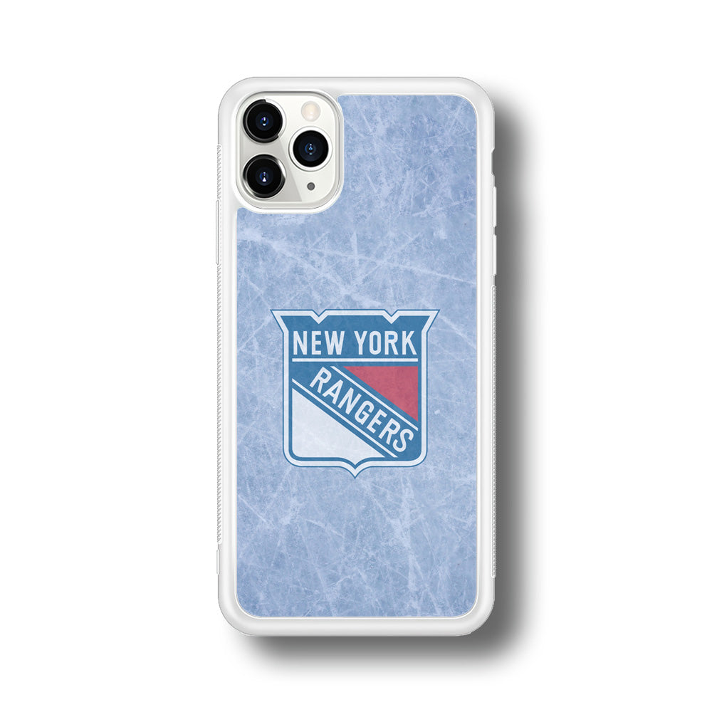 Hockey New York Rangers NHL 002 iPhone 11 Pro Max Case-Phone Case-Rubber White (2D Case)-Altracase