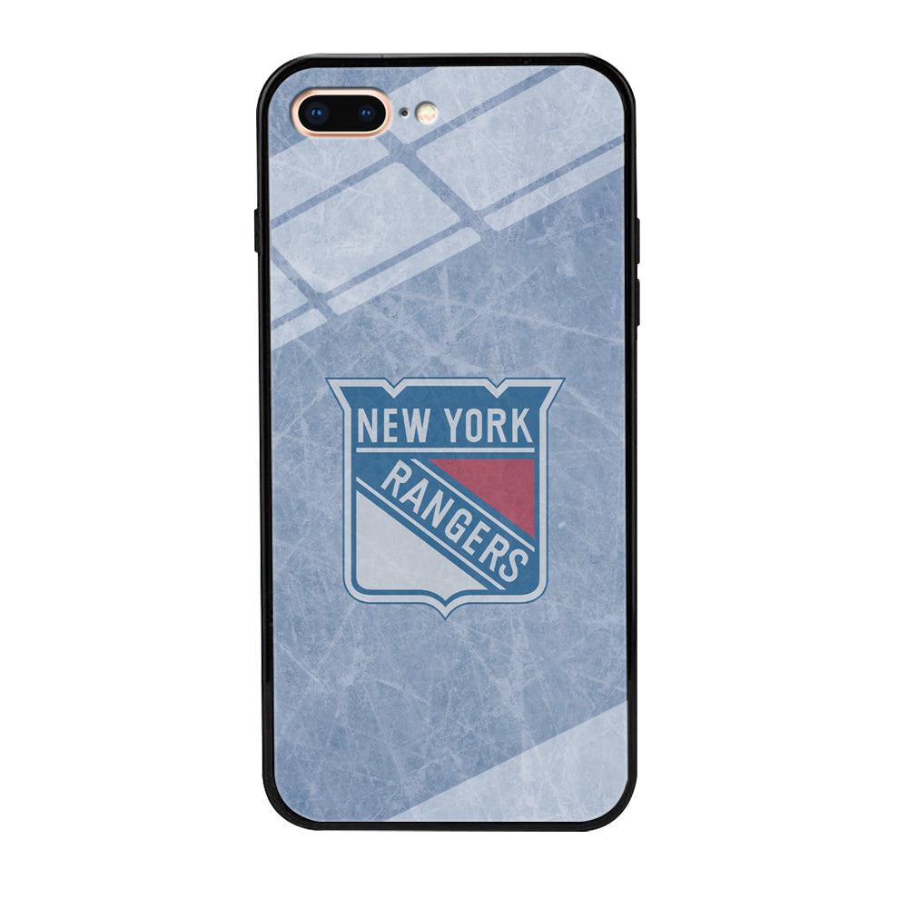 Hockey New York Rangers NHL 002 iPhone 8 Plus Case-Phone Case-Tempered Glass Case-Altracase