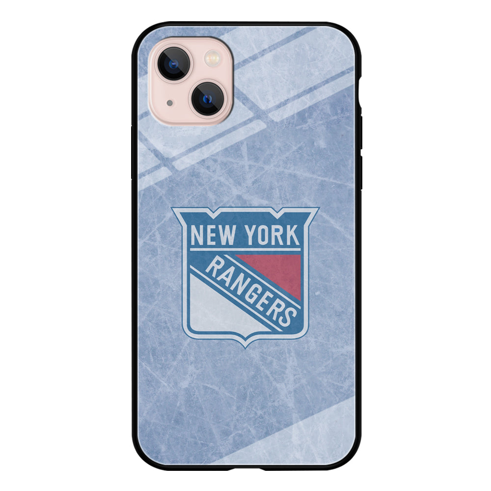 Hockey New York Rangers NHL 002 iPhone 13 Mini Case-Phone Case-Tempered Glass Case-Altracase