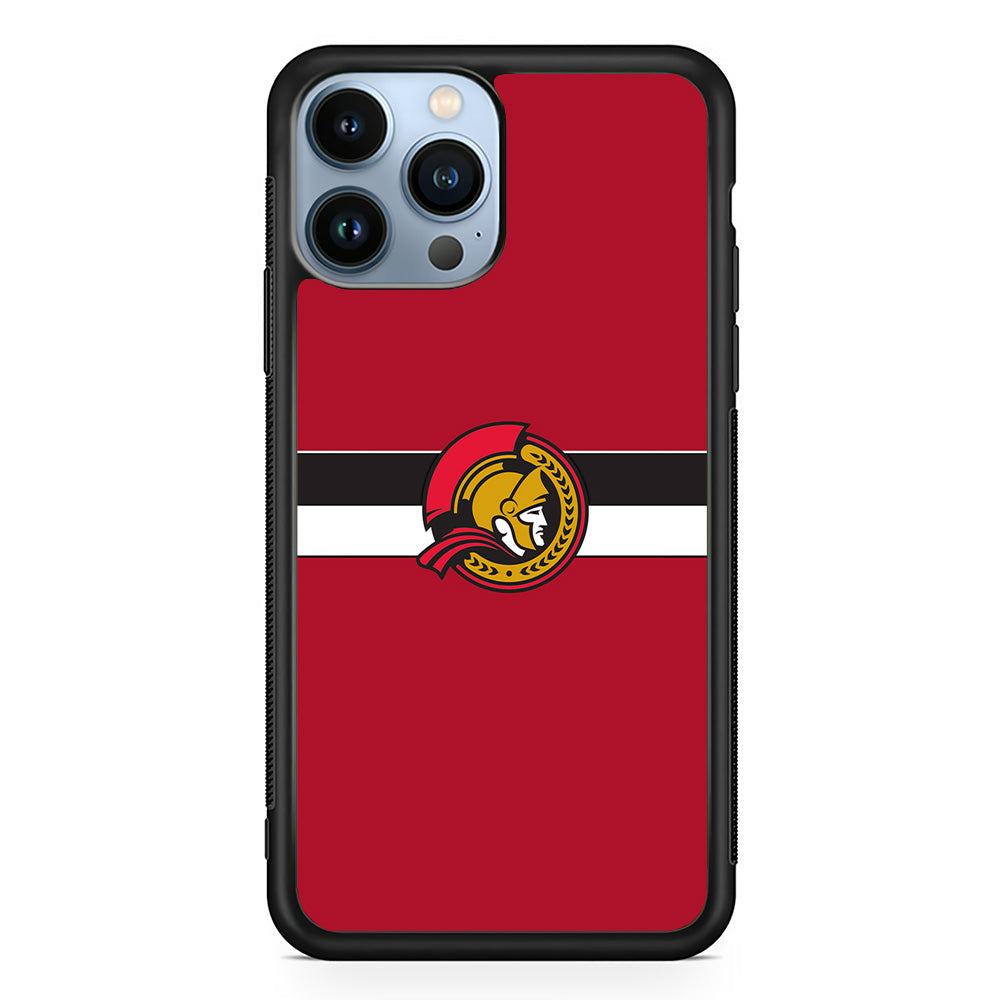 Hockey Ottawa Senators NHL 001 iPhone 13 Pro Case-Phone Case-Rubber Black (2D Case)-Altracase