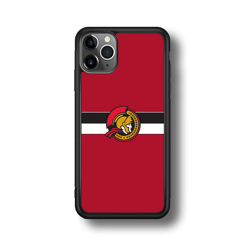 Hockey Ottawa Senators NHL 001 iPhone 11 Pro Max Case-Phone Case-Rubber Black (2D Case)-Altracase