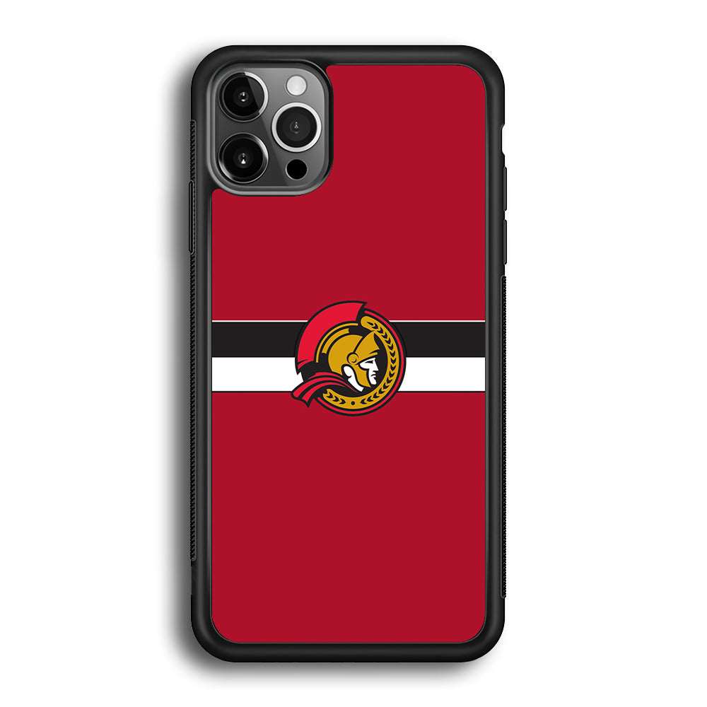 Hockey Ottawa Senators NHL 001 iPhone 12 Pro Max Case-Phone Case-Rubber Black (2D Case)-Altracase