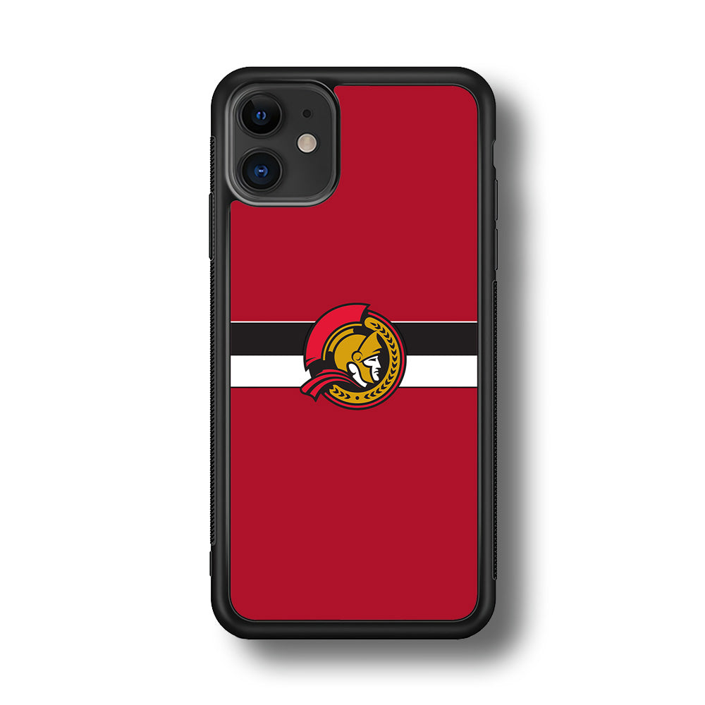 Hockey Ottawa Senators NHL 001 iPhone 11 Case-Phone Case-Rubber Black (2D Case)-Altracase