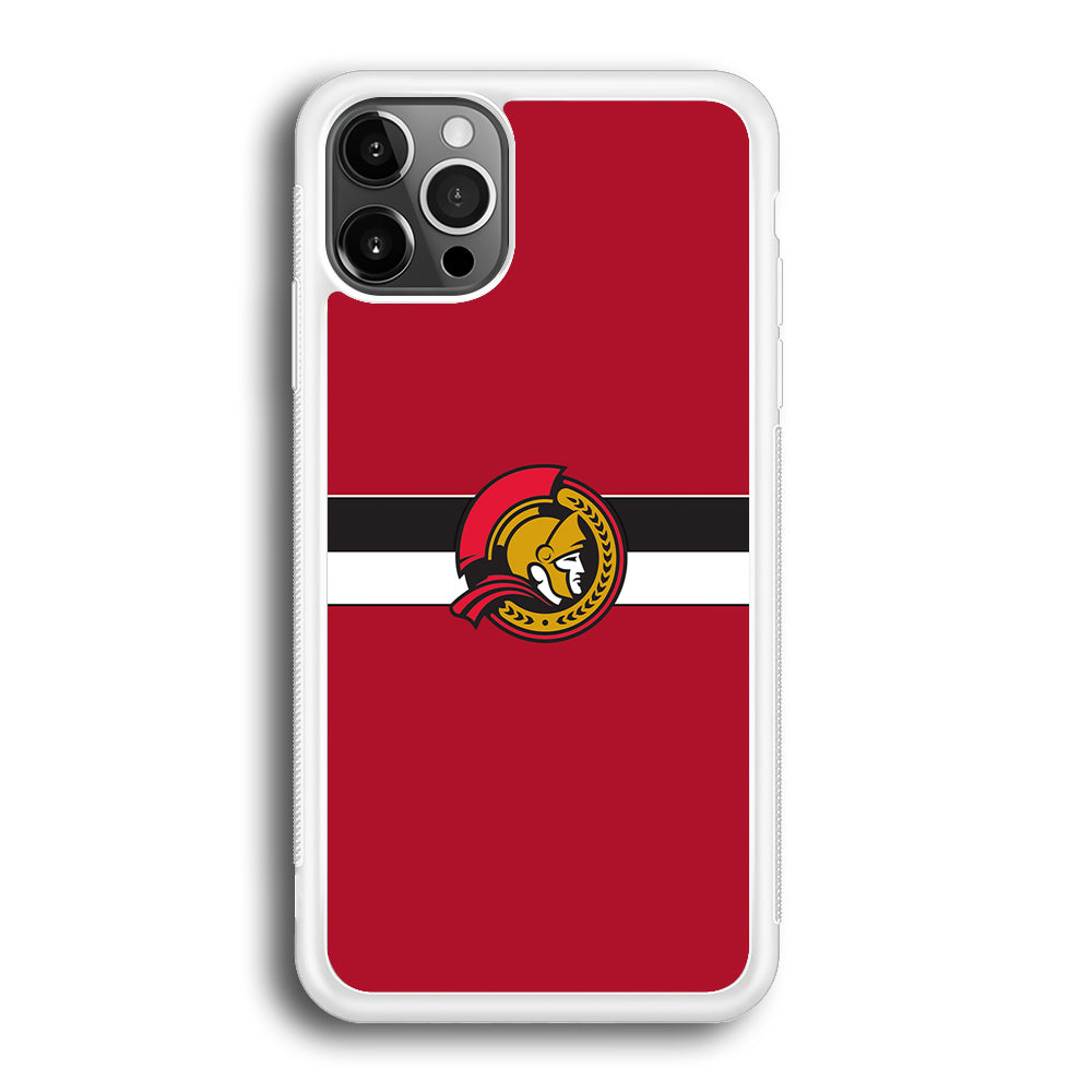 Hockey Ottawa Senators NHL 001 iPhone 12 Pro Max Case-Phone Case-Rubber White (2D Case)-Altracase