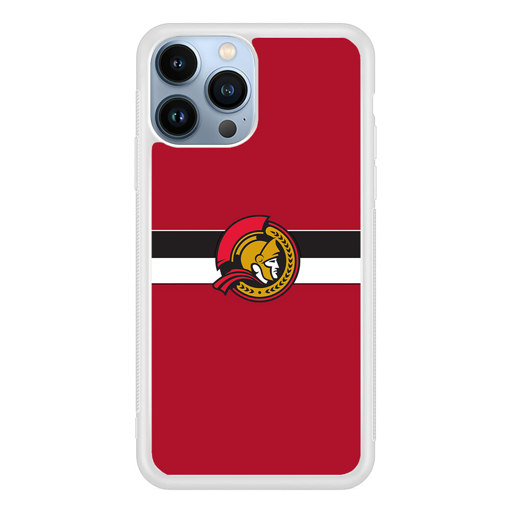 Hockey Ottawa Senators NHL 001 iPhone 15 Pro Case-Phone Case-Rubber White (2D Case)-Altracase