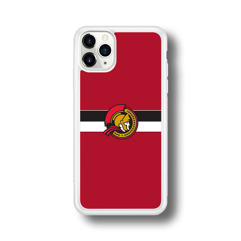 Hockey Ottawa Senators NHL 001 iPhone 11 Pro Max Case-Phone Case-Rubber White (2D Case)-Altracase