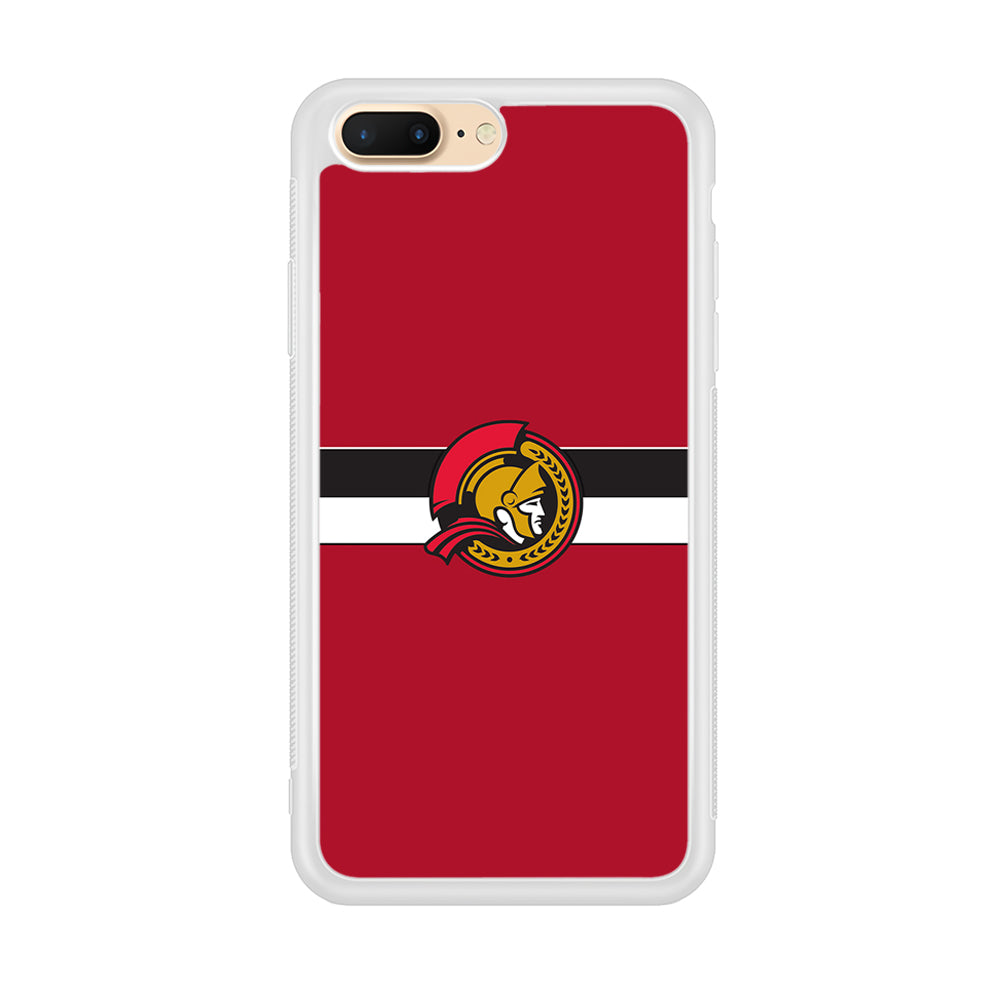 Hockey Ottawa Senators NHL 001 iPhone 8 Plus Case-Phone Case-Rubber White (2D Case)-Altracase