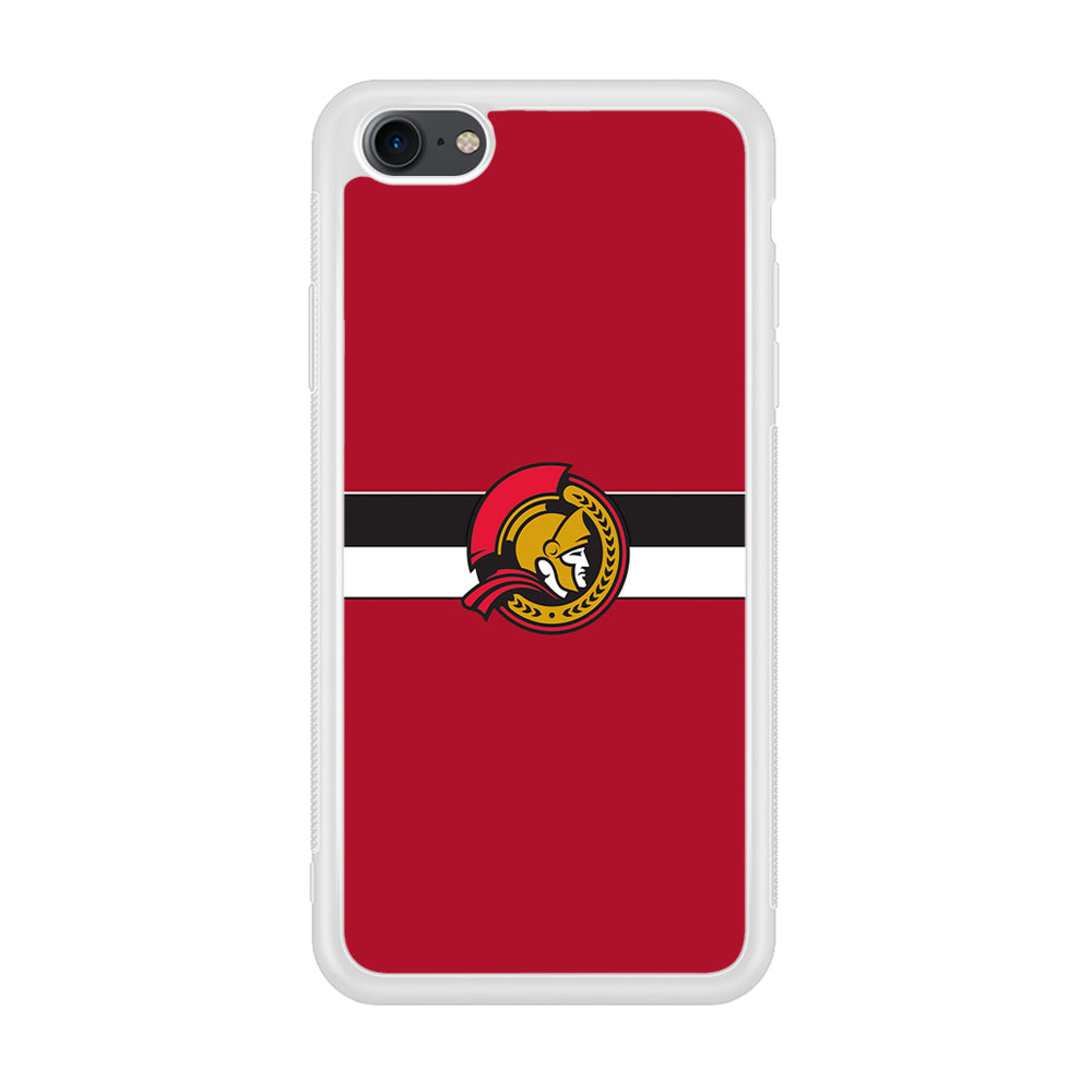 Hockey Ottawa Senators NHL 001 iPhone 7 Case-Phone Case-Rubber White (2D Case)-Altracase