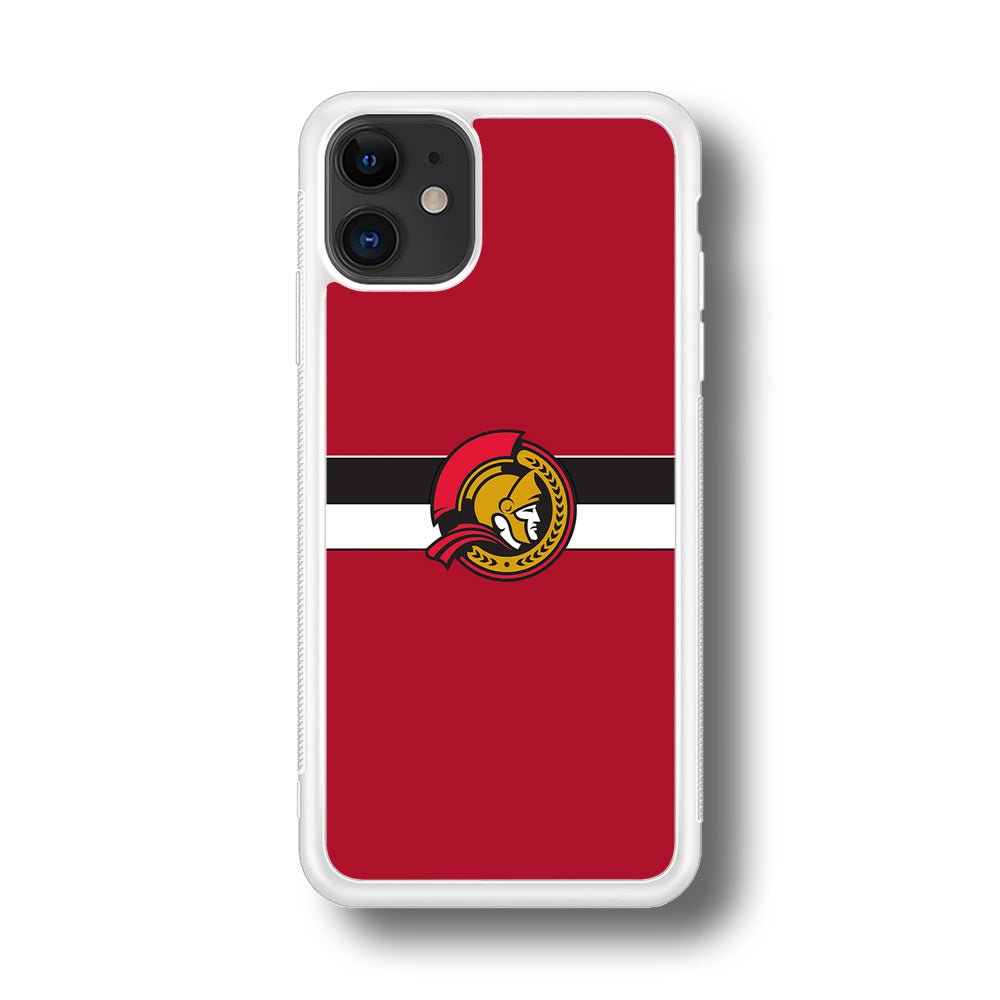 Hockey Ottawa Senators NHL 001 iPhone 11 Case-Phone Case-Rubber White (2D Case)-Altracase