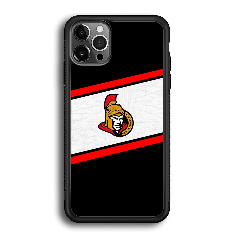 Hockey Ottawa Senators NHL 002 iPhone 12 Pro Max Case-Phone Case-Rubber Black (2D Case)-Altracase