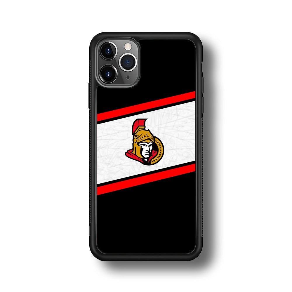 Hockey Ottawa Senators NHL 002 iPhone 11 Pro Max Case-Phone Case-Rubber Black (2D Case)-Altracase