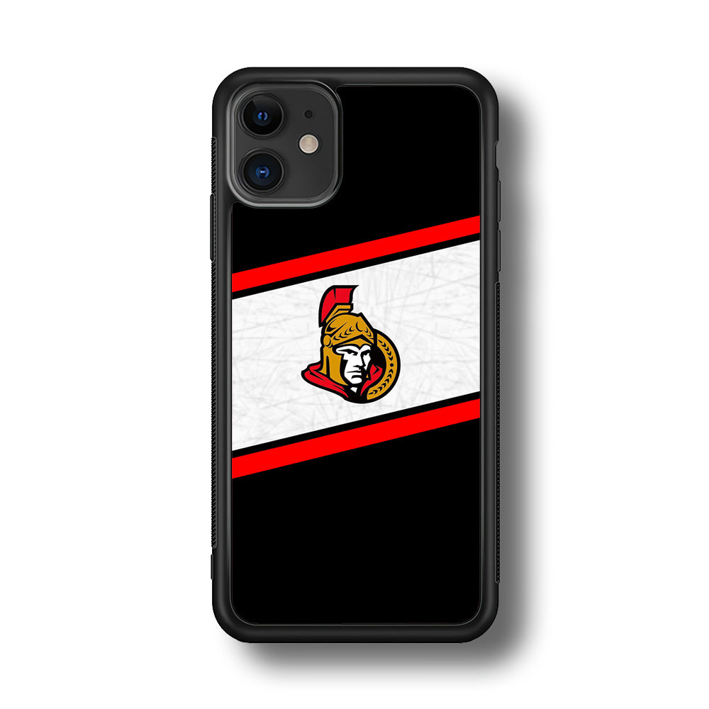 Hockey Ottawa Senators NHL 002 iPhone 11 Case-Phone Case-Rubber Black (2D Case)-Altracase
