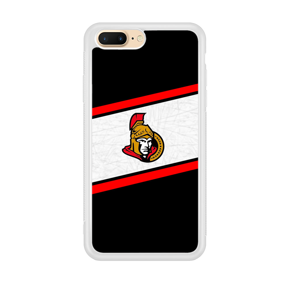 Hockey Ottawa Senators NHL 002 iPhone 8 Plus Case-Phone Case-Rubber White (2D Case)-Altracase