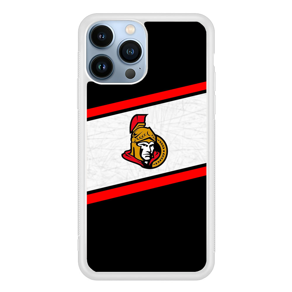 Hockey Ottawa Senators NHL 002 iPhone 15 Pro Case-Phone Case-Rubber White (2D Case)-Altracase