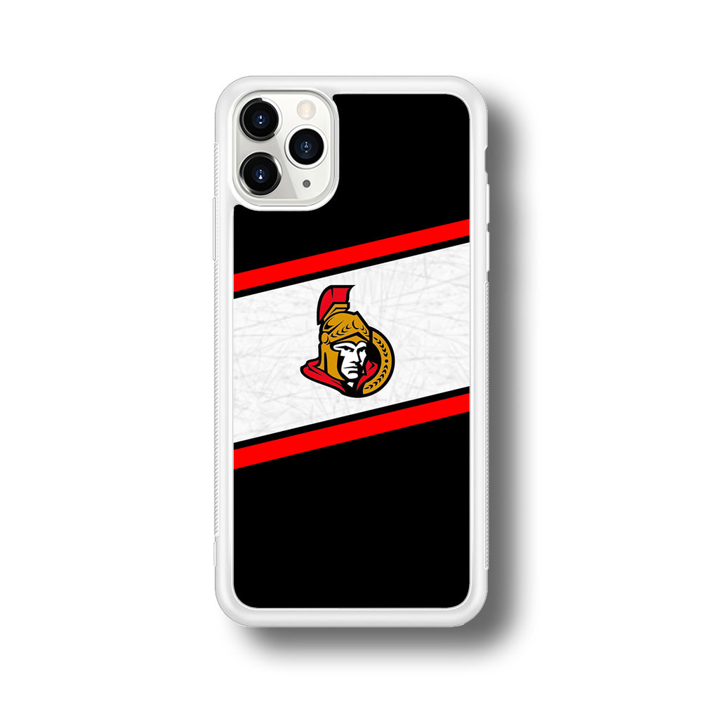 Hockey Ottawa Senators NHL 002 iPhone 11 Pro Max Case-Phone Case-Rubber White (2D Case)-Altracase