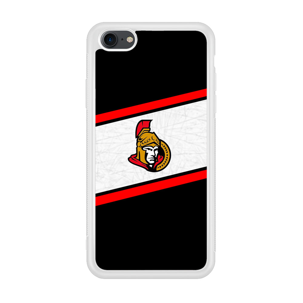 Hockey Ottawa Senators NHL 002 iPhone 7 Case-Phone Case-Rubber White (2D Case)-Altracase