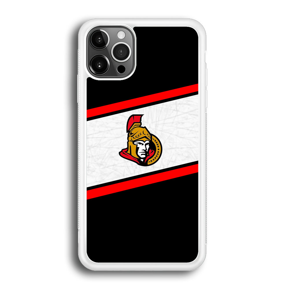 Hockey Ottawa Senators NHL 002 iPhone 12 Pro Max Case-Phone Case-Rubber White (2D Case)-Altracase
