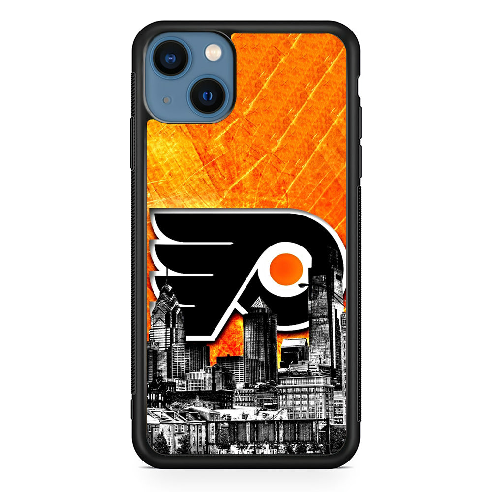 Hockey Philadelphia Flyers NHL 001 iPhone 13 Mini Case-Phone Case-Rubber Black (2D Case)-Altracase
