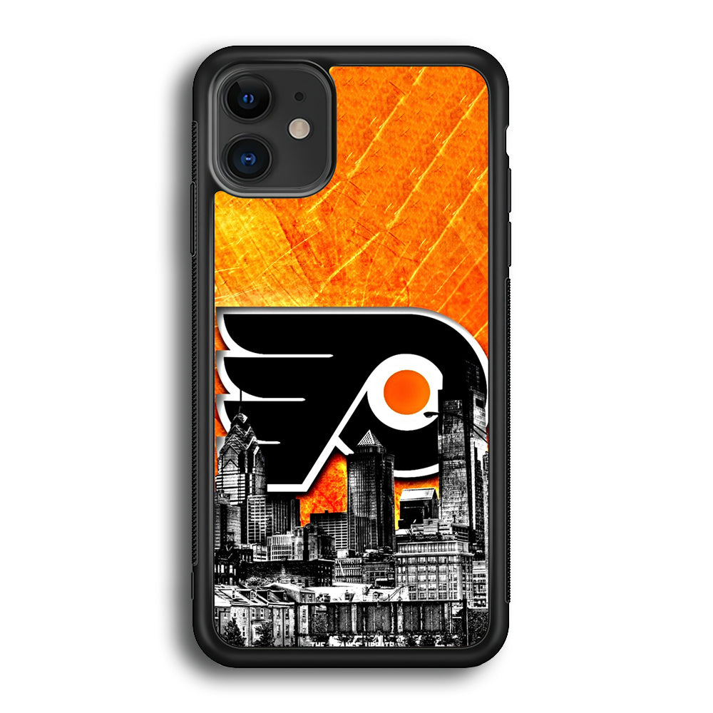 Hockey Philadelphia Flyers NHL 001 iPhone 12 Mini Case-Phone Case-Rubber Black (2D Case)-Altracase