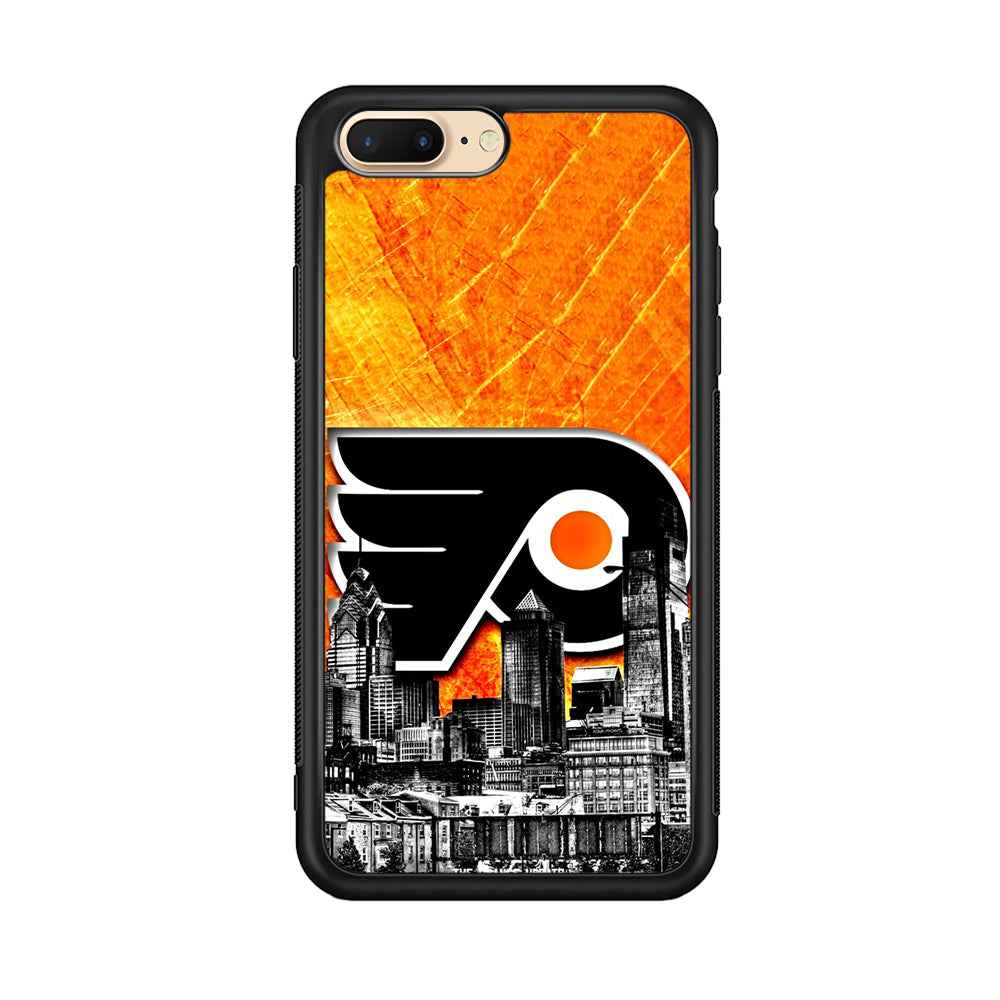 Hockey Philadelphia Flyers NHL 001 iPhone 8 Plus Case-Phone Case-Rubber Black (2D Case)-Altracase