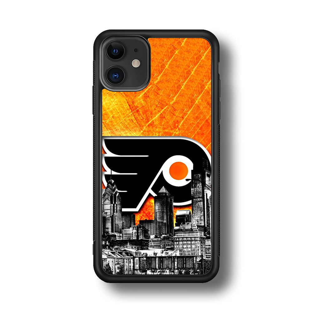 Hockey Philadelphia Flyers NHL 001 iPhone 11 Case-Phone Case-Rubber Black (2D Case)-Altracase