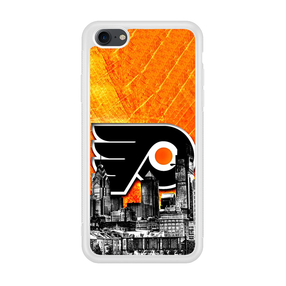 Hockey Philadelphia Flyers NHL 001 iPhone 7 Case-Phone Case-Rubber White (2D Case)-Altracase