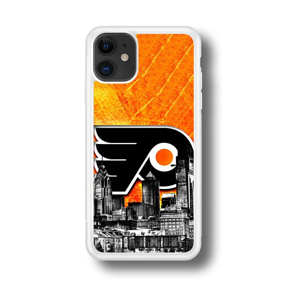 Hockey Philadelphia Flyers NHL 001 iPhone 11 Case-Phone Case-Rubber White (2D Case)-Altracase