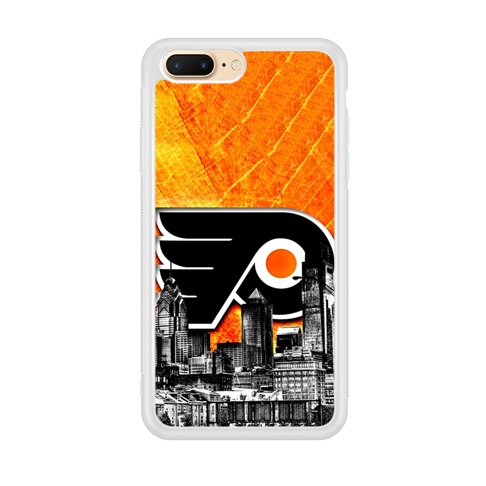 Hockey Philadelphia Flyers NHL 001 iPhone 8 Plus Case-Phone Case-Rubber White (2D Case)-Altracase