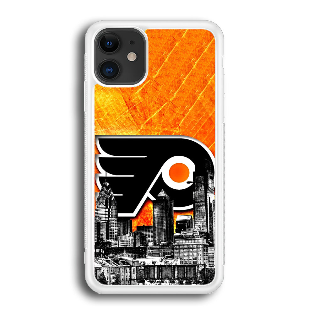 Hockey Philadelphia Flyers NHL 001 iPhone 12 Case-Phone Case-Rubber White (2D Case)-Altracase