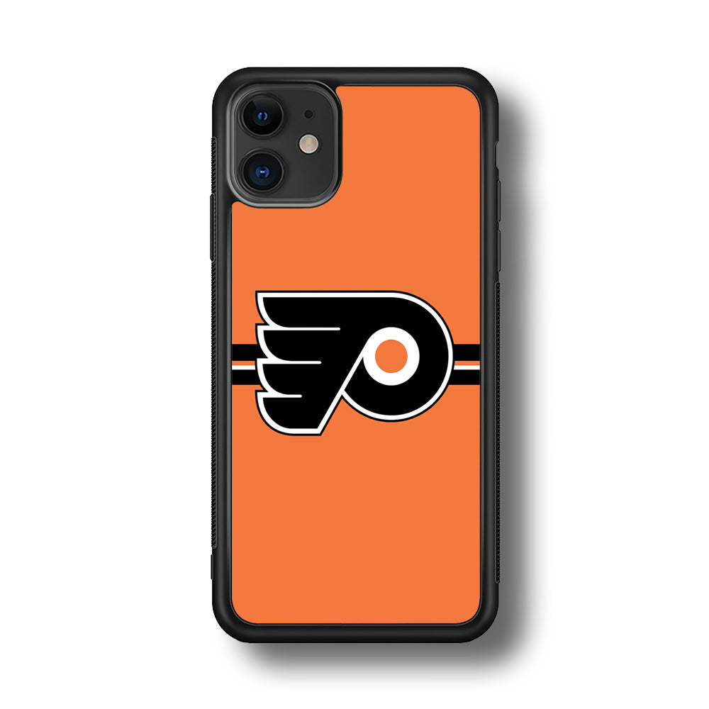 Hockey Philadelphia Flyers NHL 002 iPhone 11 Case-Phone Case-Rubber Black (2D Case)-Altracase