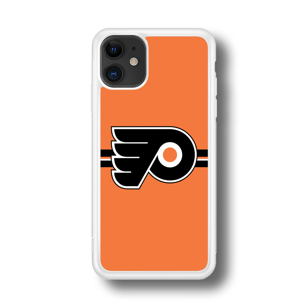 Hockey Philadelphia Flyers NHL 002 iPhone 11 Case-Phone Case-Rubber White (2D Case)-Altracase