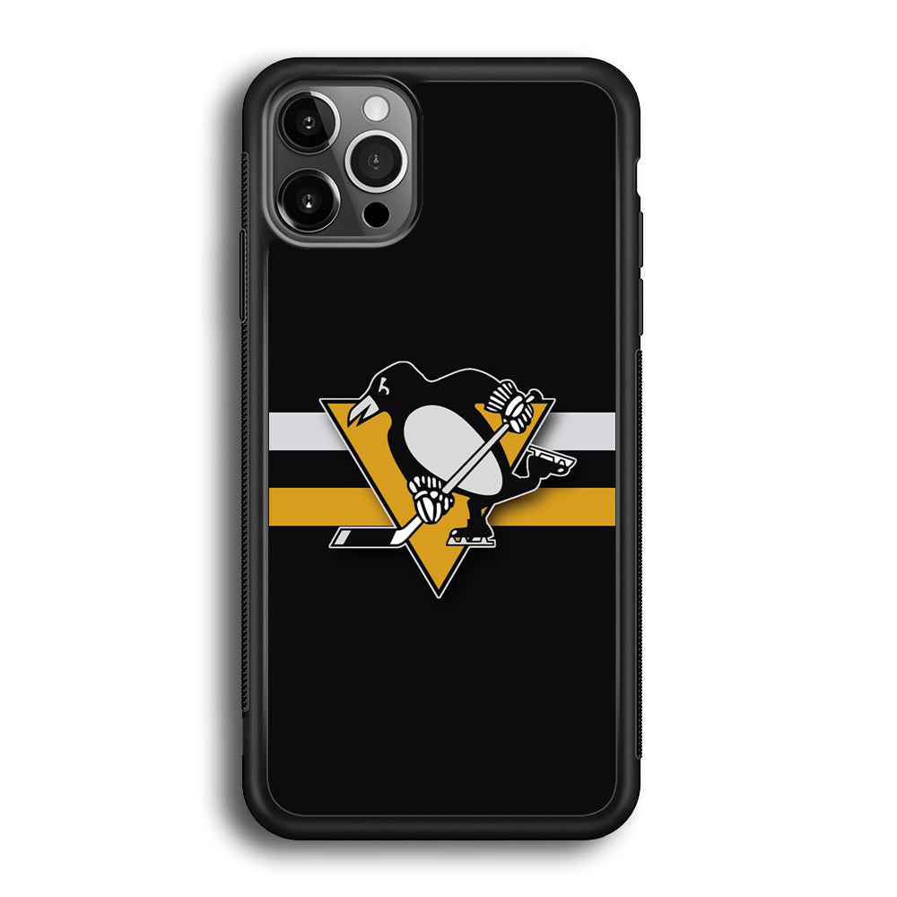 Hockey Pittsburgh Penguins NHL 001 iPhone 12 Pro Max Case-Phone Case-Rubber Black (2D Case)-Altracase
