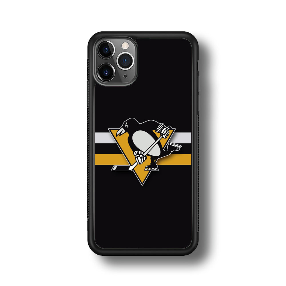 Hockey Pittsburgh Penguins NHL 001 iPhone 11 Pro Max Case-Phone Case-Rubber Black (2D Case)-Altracase