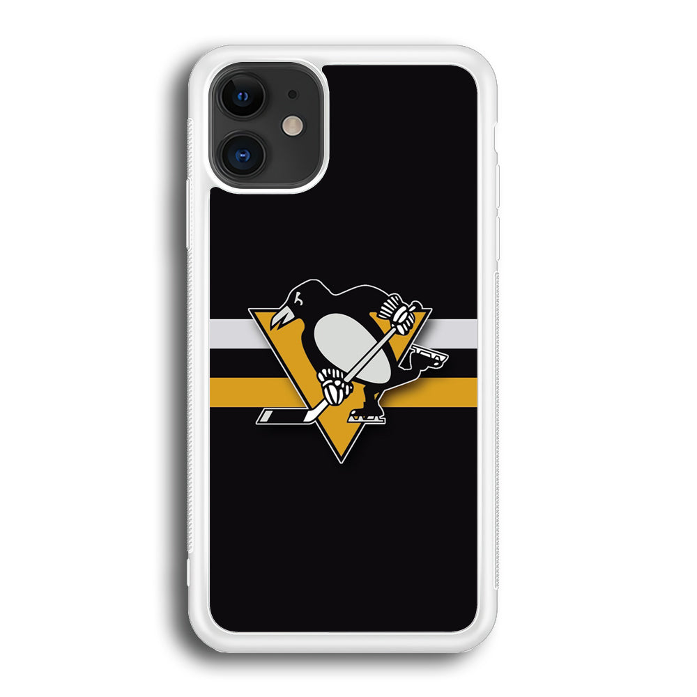 Hockey Pittsburgh Penguins NHL 001 iPhone 12 Mini Case-Phone Case-Rubber White (2D Case)-Altracase