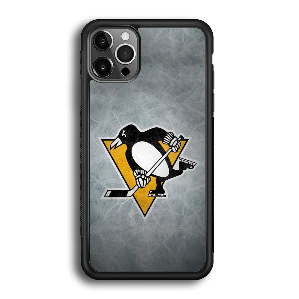 Hockey Pittsburgh Penguins NHL 002 iPhone 12 Pro Max Case-Phone Case-Rubber Black (2D Case)-Altracase