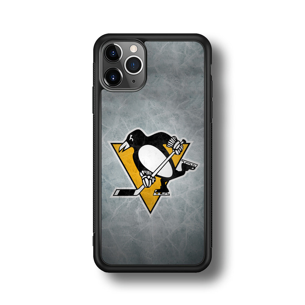 Hockey Pittsburgh Penguins NHL 002 iPhone 11 Pro Max Case-Phone Case-Rubber Black (2D Case)-Altracase
