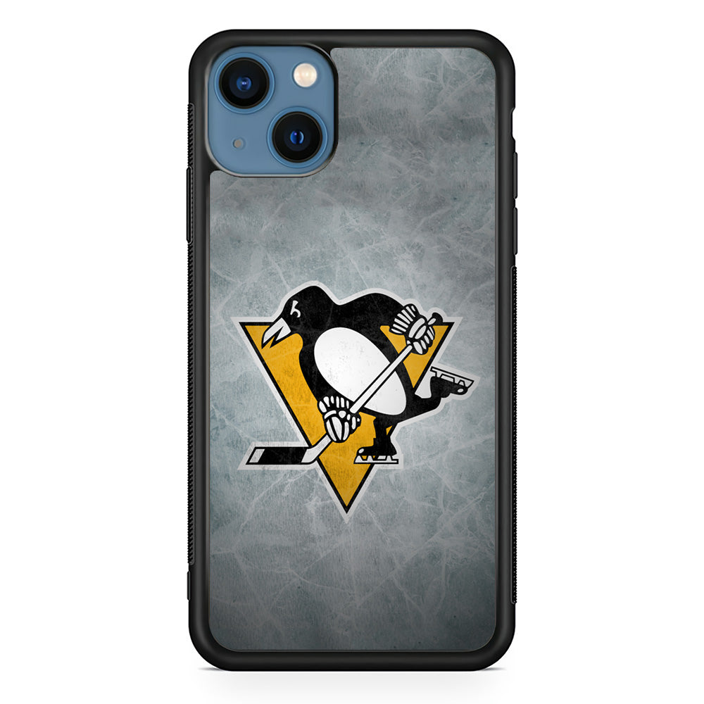 Hockey Pittsburgh Penguins NHL 002 iPhone 13 Mini Case-Phone Case-Rubber Black (2D Case)-Altracase