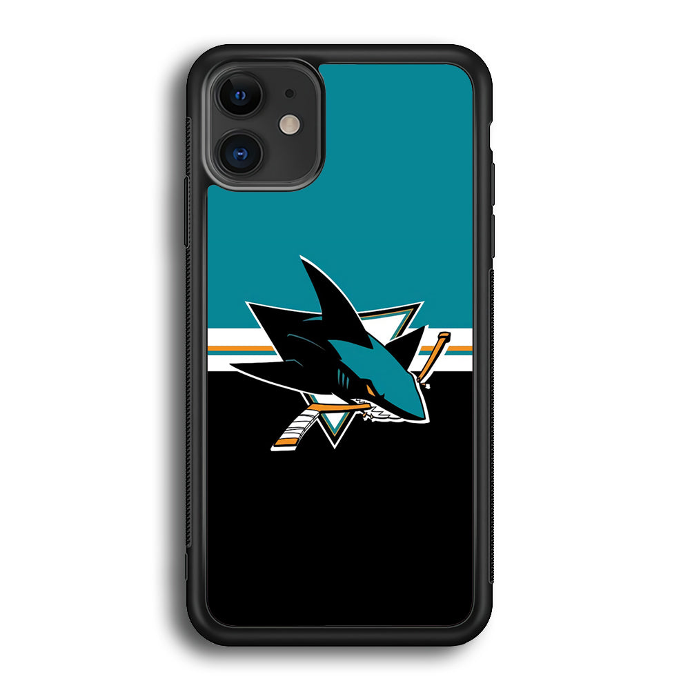 Hockey San Jose Sharks NHL 001 iPhone 12 Case-Phone Case-Rubber Black (2D Case)-Altracase