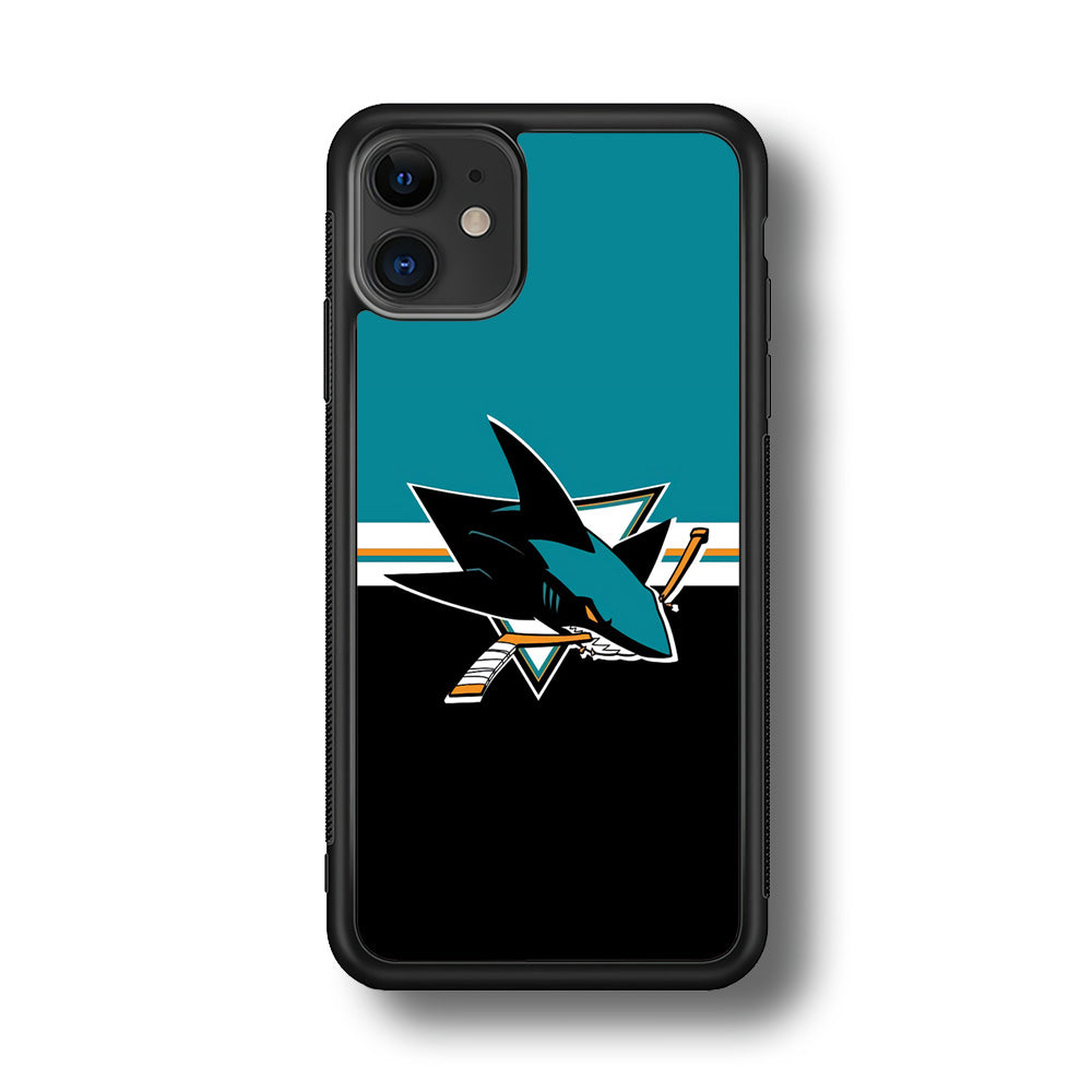 Hockey San Jose Sharks NHL 001 iPhone 11 Case-Phone Case-Rubber Black (2D Case)-Altracase