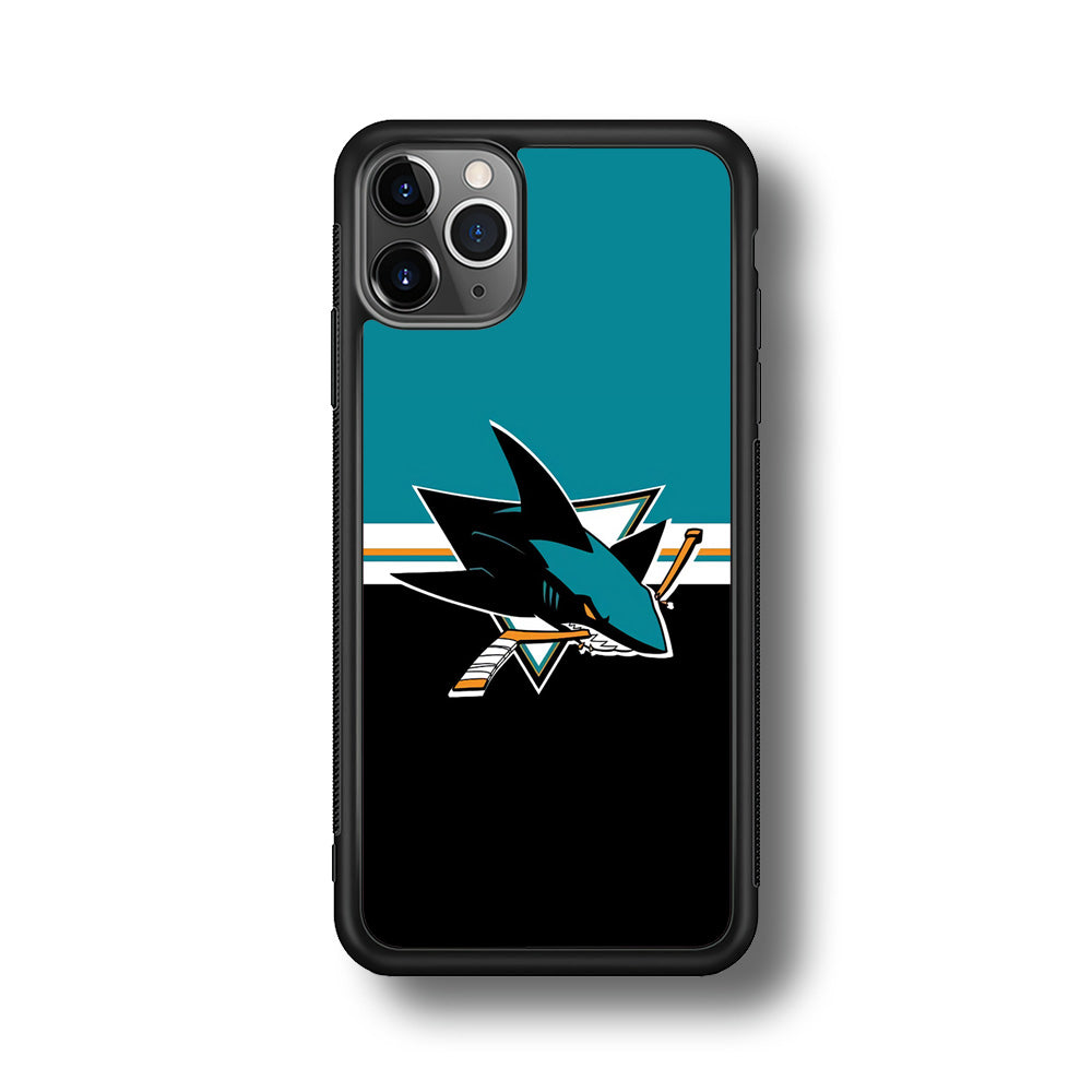 Hockey San Jose Sharks NHL 001 iPhone 11 Pro Max Case-Phone Case-Rubber Black (2D Case)-Altracase