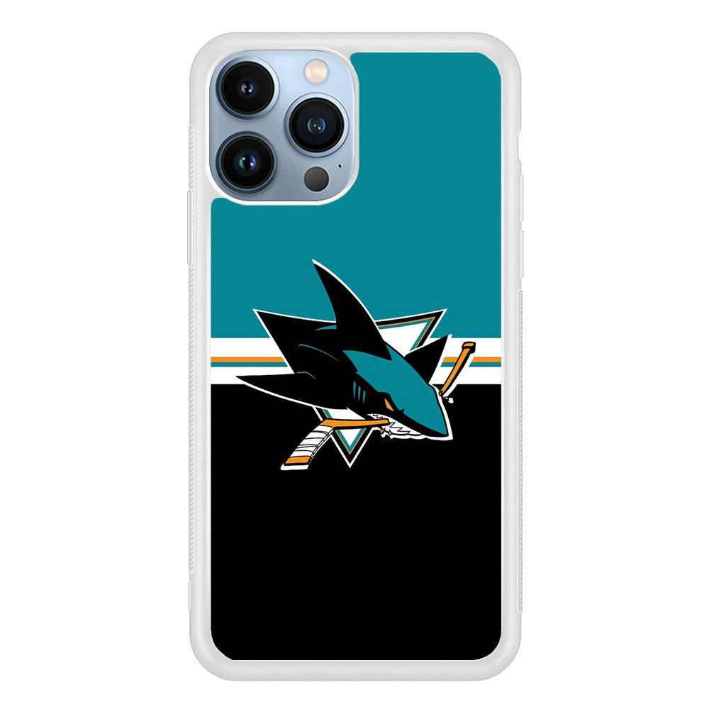Hockey San Jose Sharks NHL 001 iPhone 13 Pro Max Case-Phone Case-Rubber White (2D Case)-Altracase